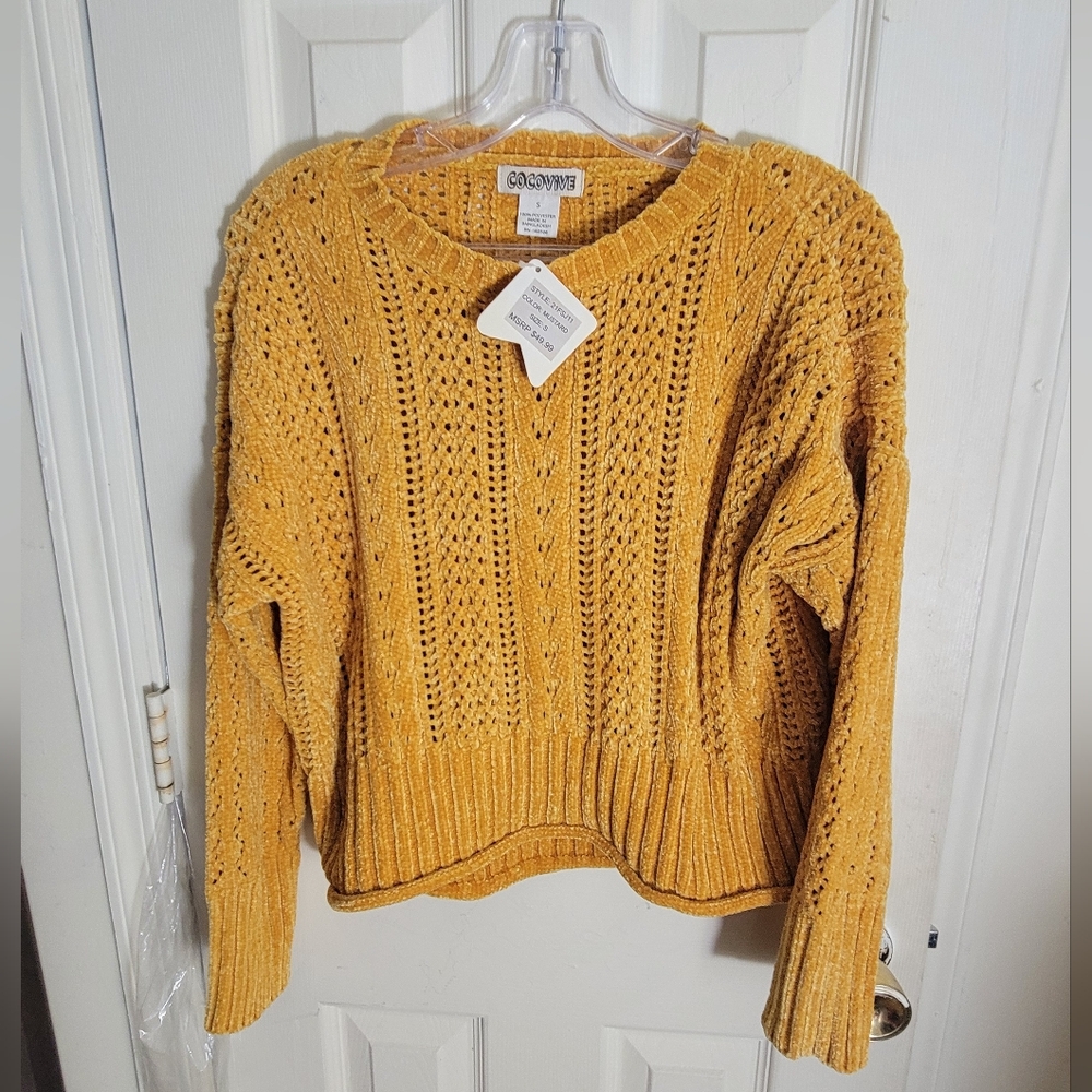 Women's Mustard Knit Sweater